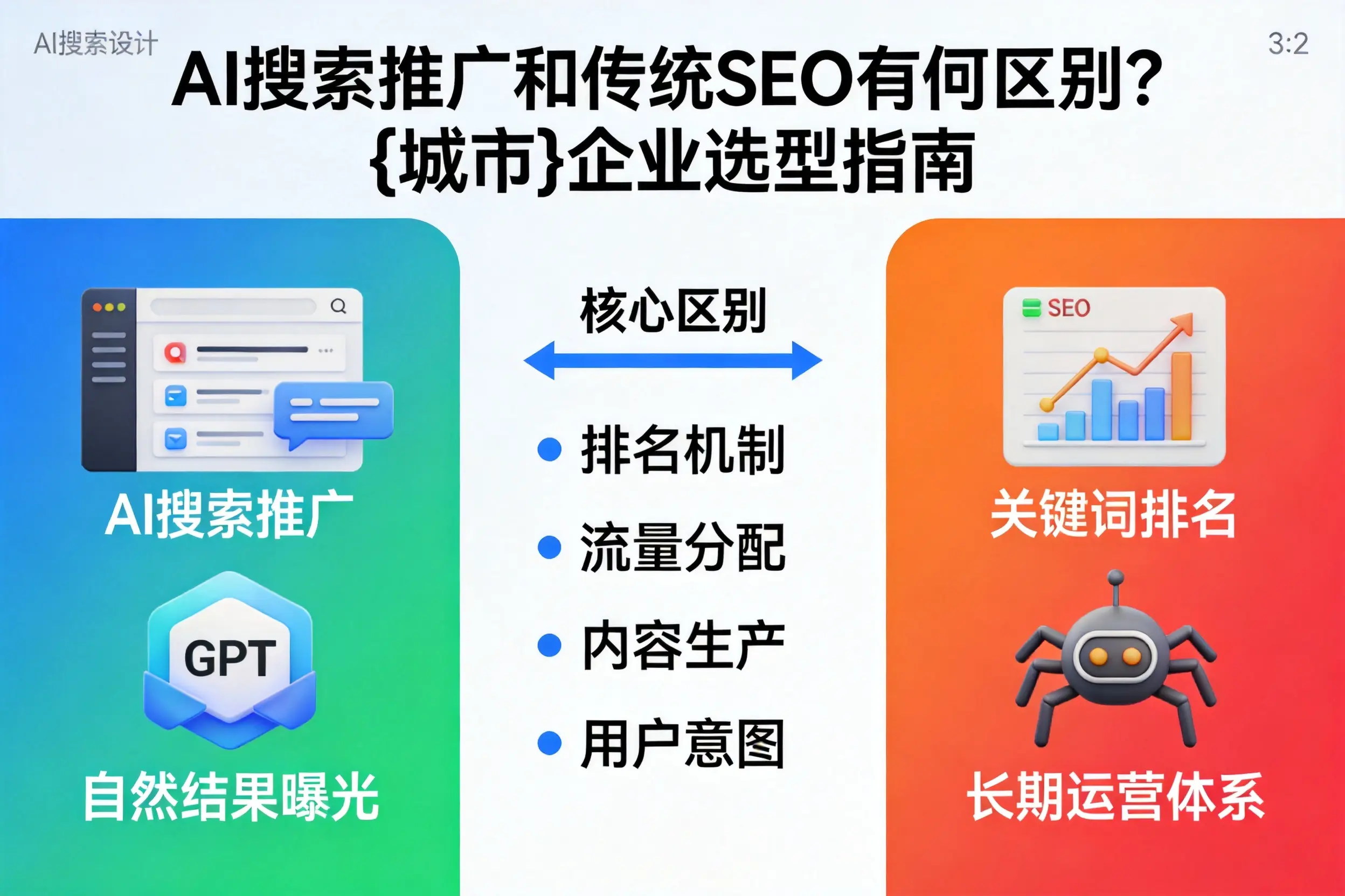 AI搜索推广和传统SEO有何区别？百色企业选型指南