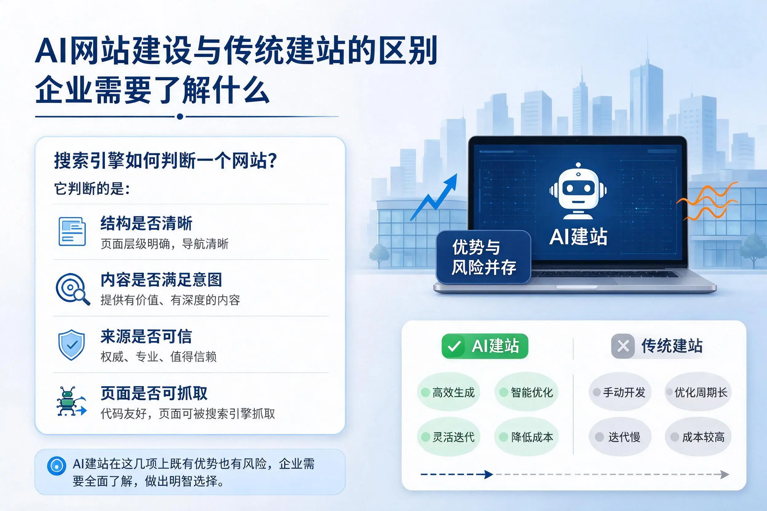 AI网站建设与传统建站的区别，百色企业需要了解什么