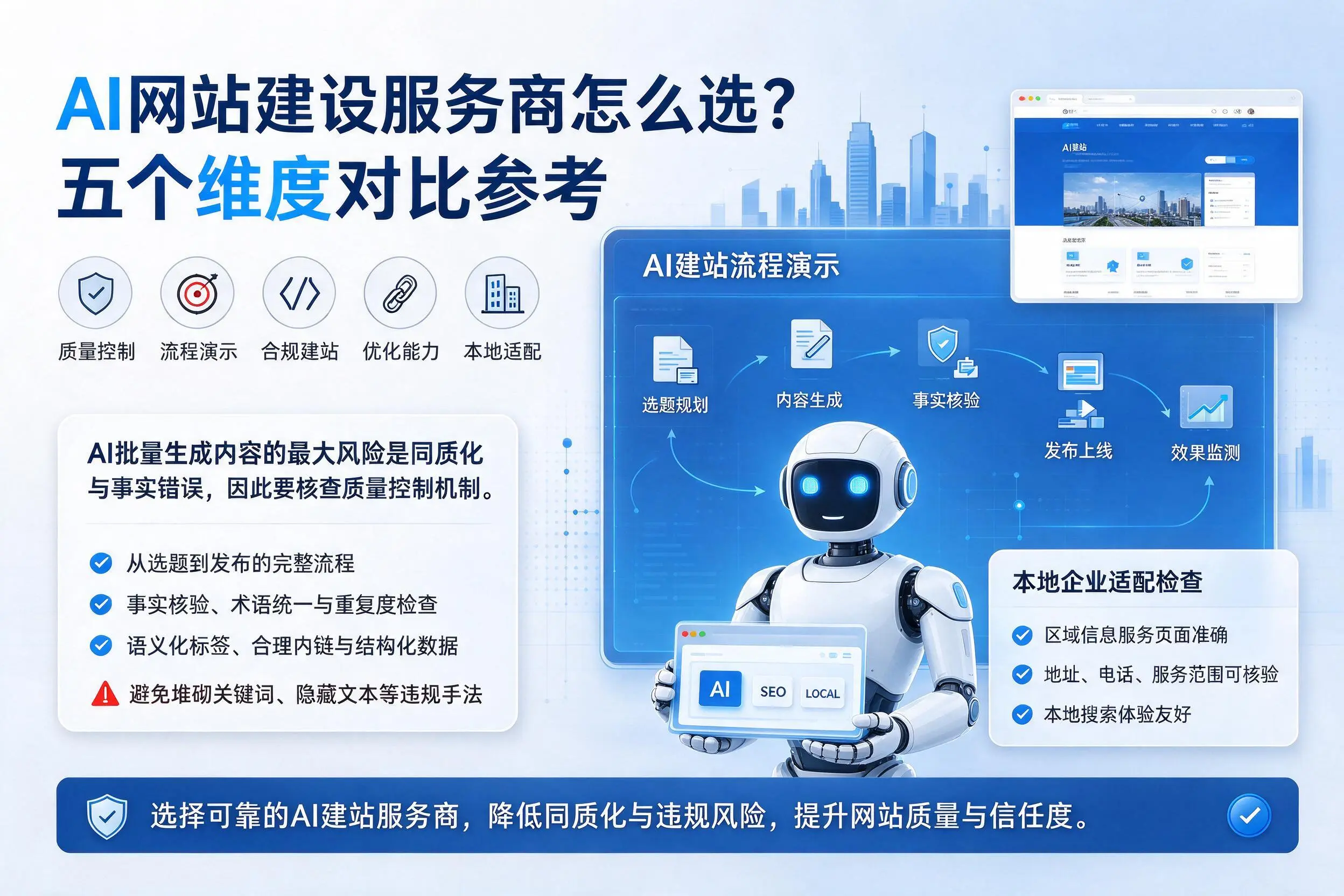 百色AI网站建设服务商怎么选?五个维度对比参考
